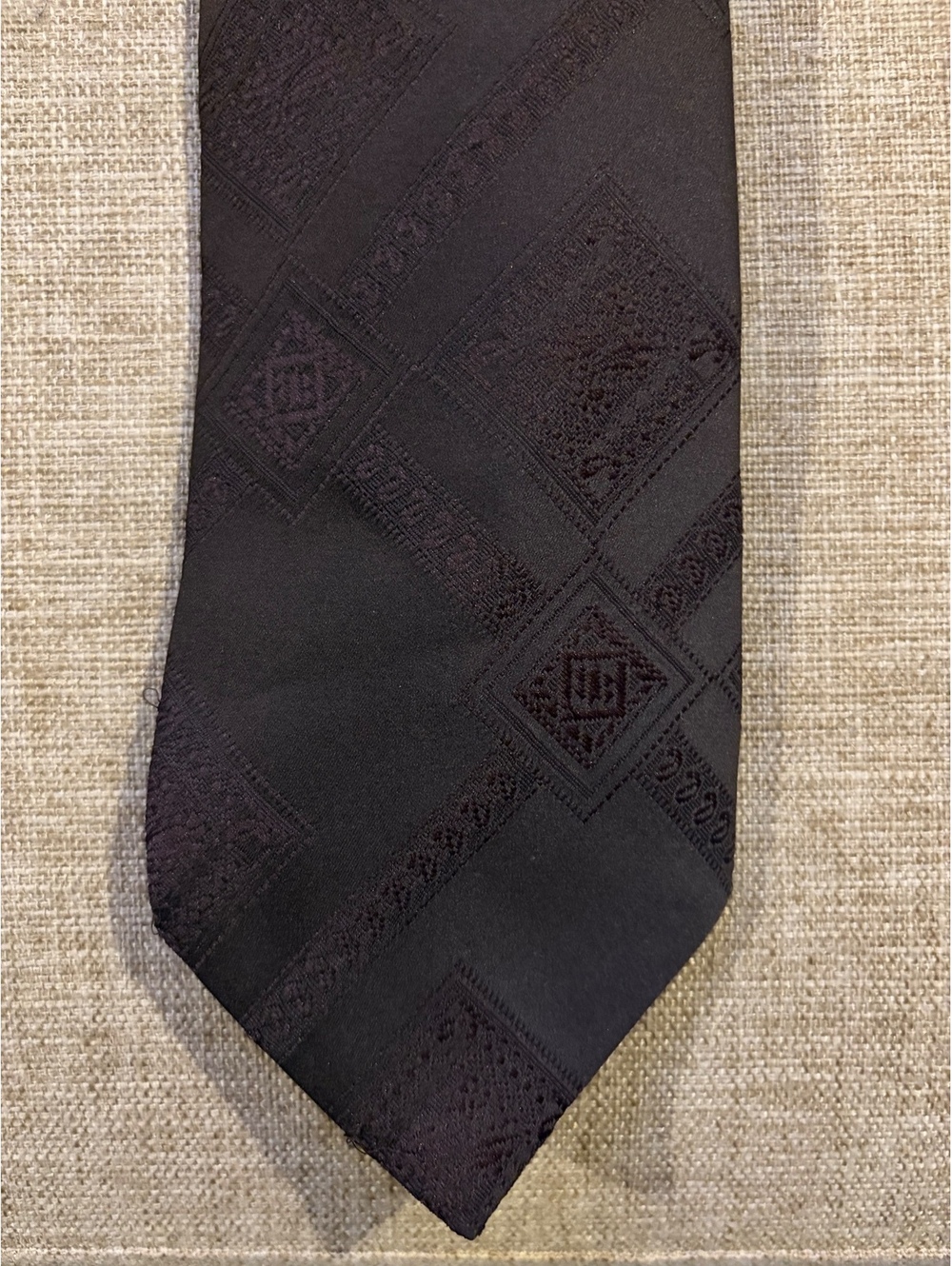 Vintage 1960’s Wemlon by Wembley Brown Textured Men’s Tie